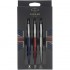 Набор Parker Jotter London Trio: гелевая ручка Red CT + шариковая ручка Blue CT + карандаш Stainless Steel CT и ежедневника триколор в Самаре