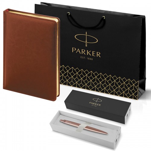 Набор Parker Jotter XL SE20 Monochrome Rose Gold из шариковой ручки и ежедневника коричневого цвета в Самаре
