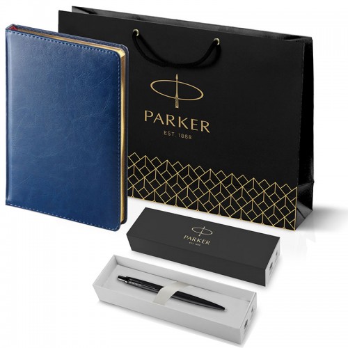 Набор Parker Jotter XL SE20 Monochrome Black из шариковой ручки и ежедневника синего цвета в Самаре