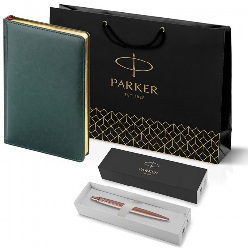 Набор Parker Jotter XL SE20 Monochrome Rose Gold из шариковой ручки и ежедневника зеленого цвета в Самаре