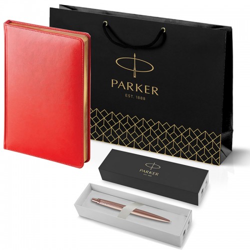 Набор Parker Jotter XL SE20 Monochrome Rose Gold из шариковой ручки и ежедневника красного цвета в Самаре