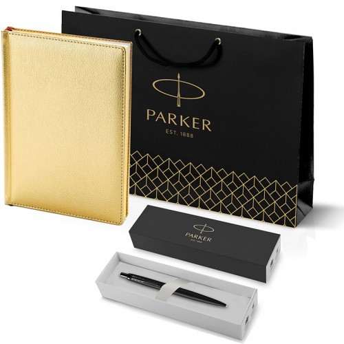 Набор Parker Jotter XL SE20 Monochrome Black из шариковой ручки и ежедневника золотистого цвета в Самаре