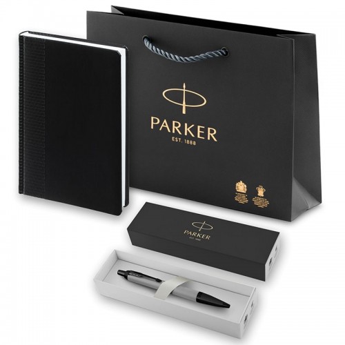 Набор Parker IM Achromatic Matte Grey BT из шариковой ручки и ежедневника черного цвета в Самаре