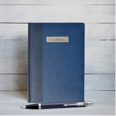 Набор Parker IM Metal Blue CT из шариковой ручки и ежедневника синего цвета