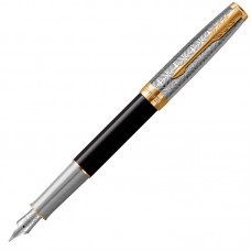 Перьевая ручка Parker Sonnet Premium Metal Black GT F