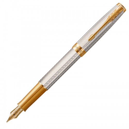 Перьевая ручка Parker (Паркер) Sonnet Premium Mistral GT F серебро 925
